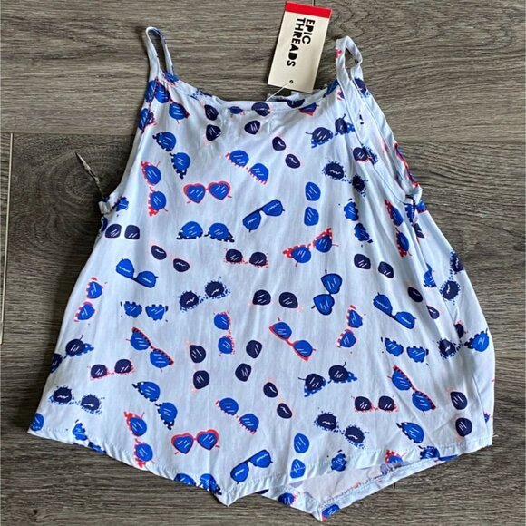 Epic Threads Girls Lightweight Hankerchief Bottom Tank Top-Blue-Size 5-NWT - Picture 4 of 4